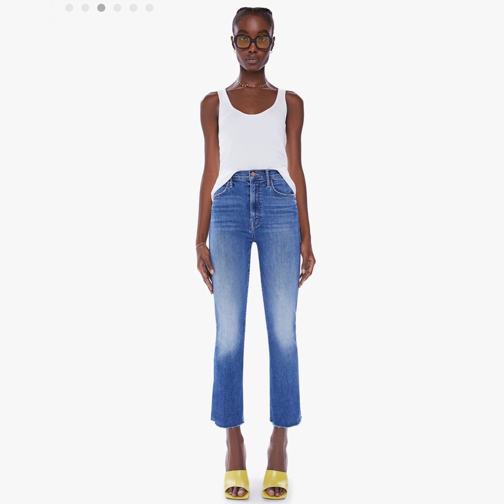 NWOT MOTHER Hustler Ankle Fray Jeans